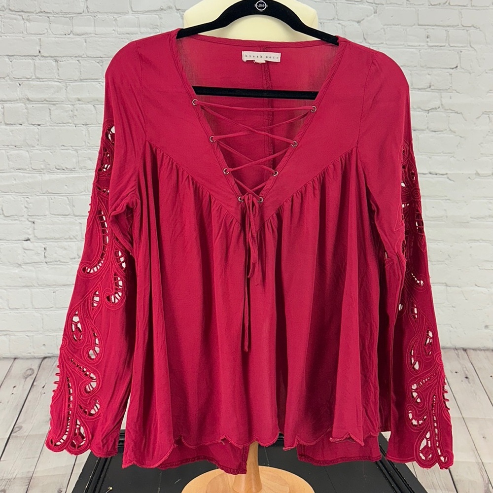 Blush Noir Women’s Burgundy Red Blouse Medium size‎